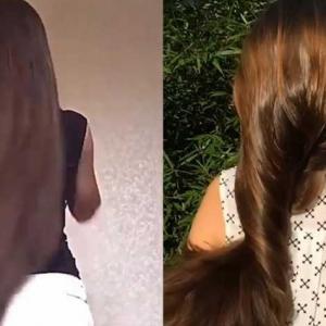 challenge coiffure instagram bun drop