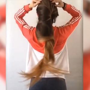 challenge coiffure instagram bun drop