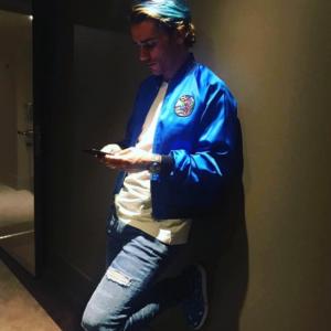 Couleur de cheveux bleu Antoine Griezmann