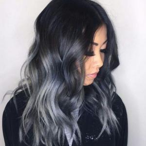 couleur cheveux gris acier
