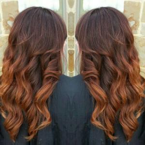 Coloration reflets chauds