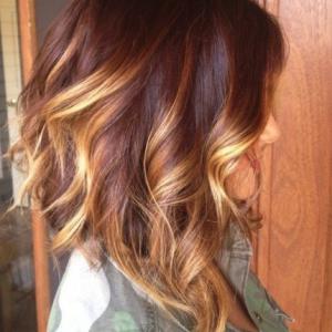 Coloration reflets chauds