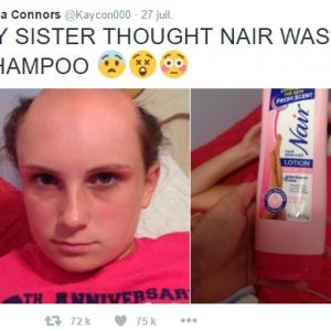 chauve avec crème dépilatoire