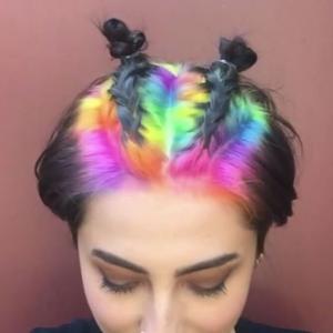 couleur de cheveux hidden rainbow roots été 2017