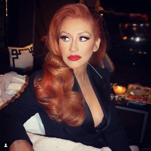 Couleur cheveux roux Christina Aguilera