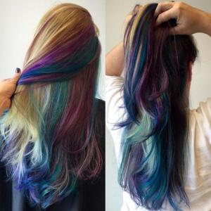 couleur cheveux hidden rainbow