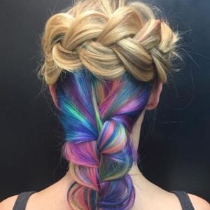 couleur cheveux hidden rainbow