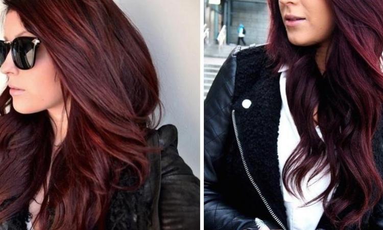 Couleur cheveux rouge burgundy