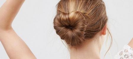 Chignon bun en coeur
