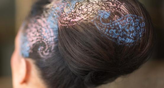 Couleur cheveux hair stencil