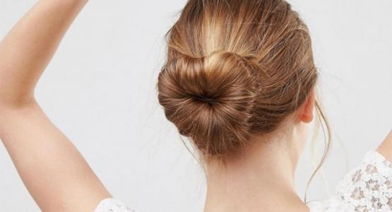 Chignon bun en coeur