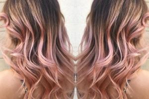 balayage cheveux rose