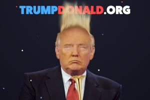 donaldtrump.org cheveux décoiffés