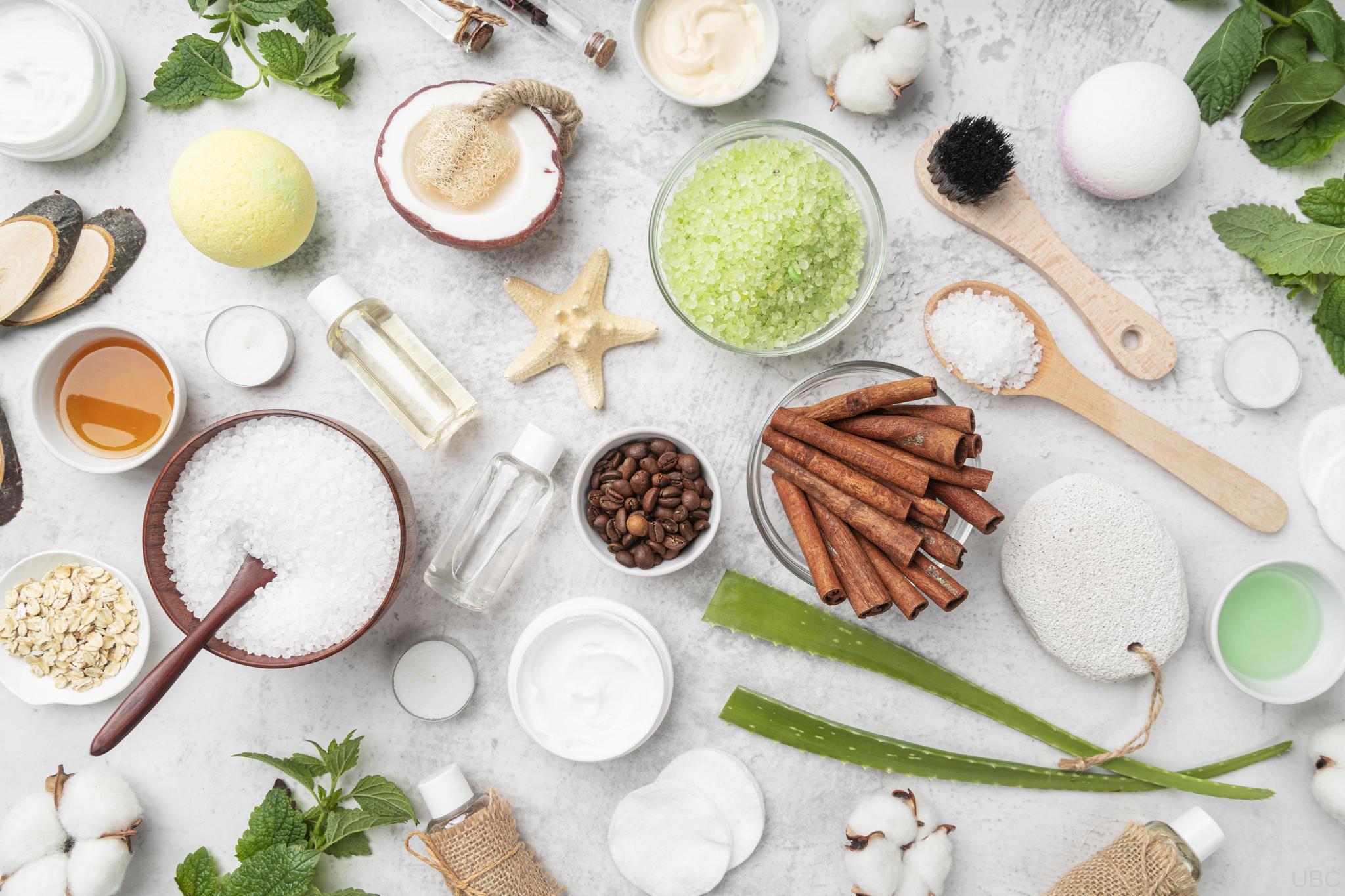 Ingrédients naturels pour baume à lèvres