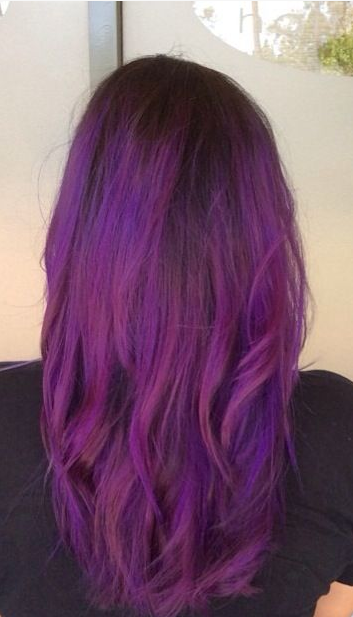 Couleur cheveux violet