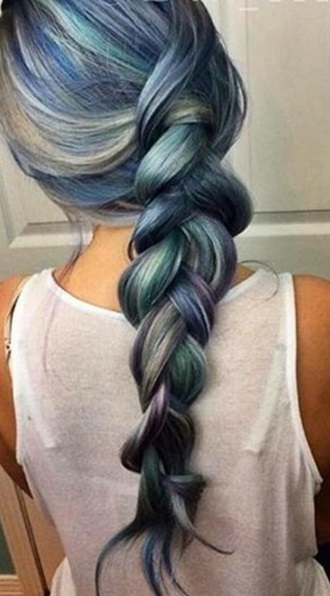 cheveux couleur jeans coiffure denim hair