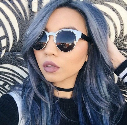 cheveux couleur jeans coiffure denim hair