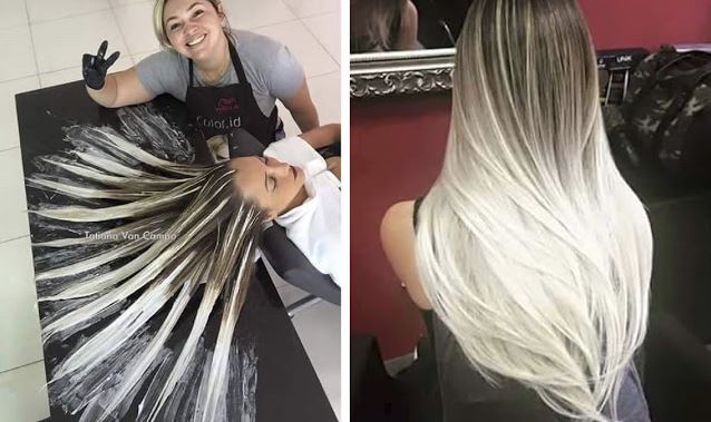 coiffure fluid hair painting